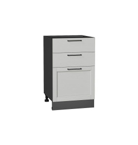 Шкаф нижний с 3-мя ящиками Сканди, цвет: Grey Silkwood