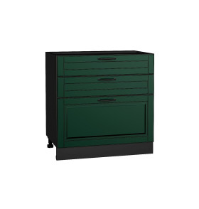 Шкаф нижний с 3-мя ящиками Дублин, цвет: Special Green