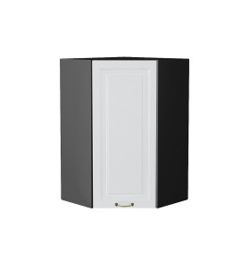 Шкаф верхний угловой Ницца, цвет: Белый