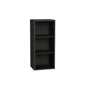 Шкаф верхний с 1-ой остекленной дверцей, цвет: Черный