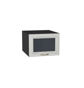 Шкаф верхний горизонтальный остекленный глубокий Шале, цвет: White Dreamline