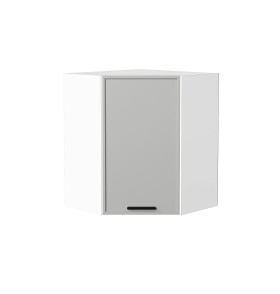 Шкаф верхний угловой Фрейм, цвет: Grey Silk