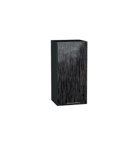 Шкаф верхний с 1-ой дверцей Валерия-М, цвет: Черный металлик дождь