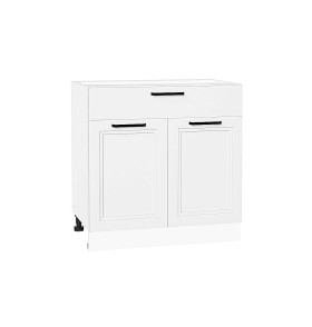Шкаф нижний с 2-мя дверцами и ящиком Нео, цвет: White Silk