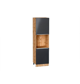 Шкаф пенал с 2-мя дверцами под технику Фьюжн, цвет: Anthracite