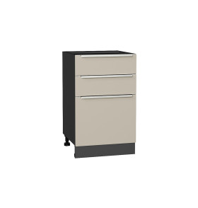 Шкаф нижний с 3-мя ящиками Фьюжн, цвет: Cream Silk