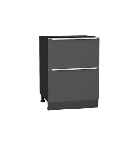 Шкаф нижний с 2-мя ящиками Фьюжн, цвет: Stormy Silk