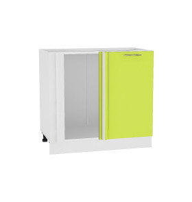 Шкаф нижний угловой Валерия-М, цвет: Лайм глянец