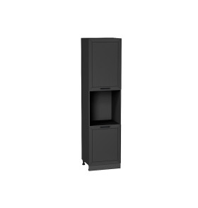 Шкаф пенал с 2-мя дверцами под технику Глетчер, цвет: Маренго Силк