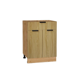 Шкаф нижний с 2-мя дверцами и ящиком Евро, цвет: Дуб песочный