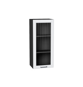 Шкаф верхний с 1-ой остекленной дверцей Барселона, цвет: Белый