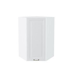 Шкаф верхний угловой Ницца, цвет: Белый