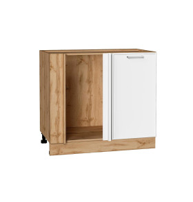 Шкаф нижний угловой Квадро, цвет: Белый