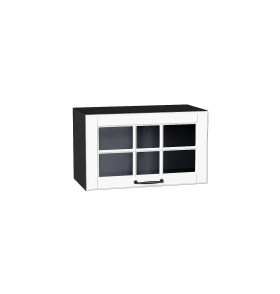 Шкаф верхний горизонтальный остекленный Дублин, цвет: Special White