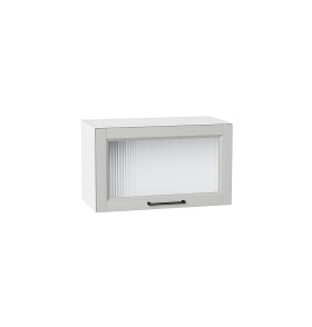 Шкаф верхний горизонтальный остекленный Сканди, цвет: Grey Silkwood