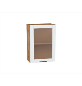 Шкаф верхний с 1-ой остекленной дверцей Флэт Плюс, цвет: White In 2S