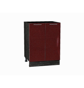 Шкаф нижний с 2-мя дверцами Валерия-М, цвет: Гранатовый металлик