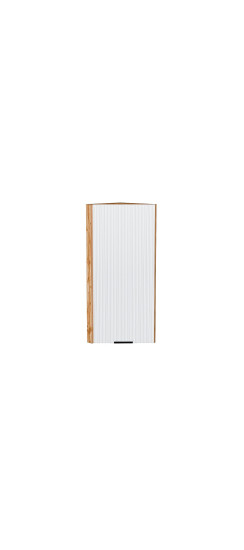 Шкаф верхний торцевой Евро Лайн, цвет: Белый | Пленка ПВХ., Белый