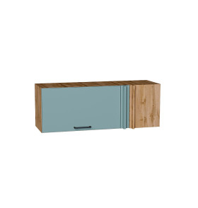 Шкаф верхний прямой угловой горизонтальный Флэт, цвет: Grey-green In 2S