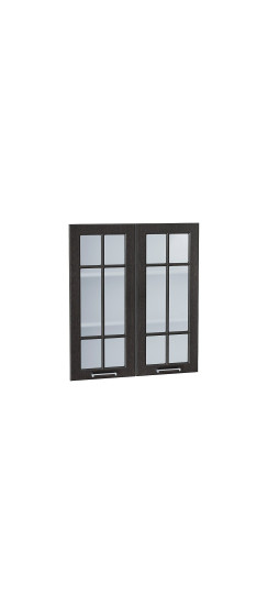 Комплект фасадов Прага со стеклом для каркаса Ф-55Н В809 | Венге премиум, МДФ