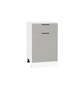Шкаф нижний с 1-ой дверцей и ящиком Флэт, цвет: Light Grey In 2S