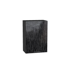 Шкаф верхний с 1-ой дверцей Валерия-М, цвет: Черный металлик дождь