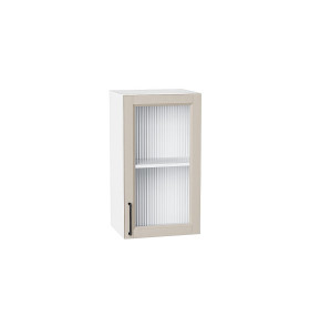 Шкаф верхний с 1-ой остекленной дверцей Сканди, цвет: Cream Silkwood