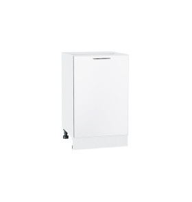 Шкаф нижний с 1-ой дверцей Валерия-М, цвет: Белый глянец