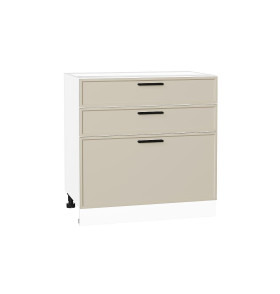 Шкаф нижний с 3-мя ящиками Фрейм, цвет: Cream Silk