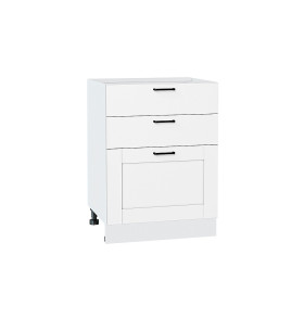 Шкаф нижний с 3-мя ящиками Лофт, цвет: Super White