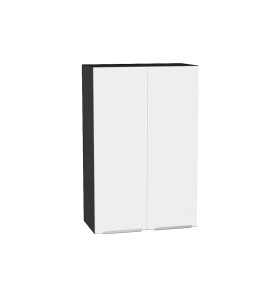 Шкаф верхний с 2-мя дверцами Фьюжн, цвет: Silky White