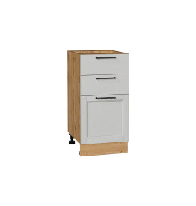 Шкаф нижний с 3-мя ящиками Сканди, цвет: Grey Silkwood