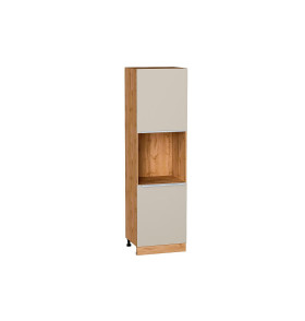 Шкаф пенал с 2-мя дверцами под технику Фьюжн, цвет: Cream Silk