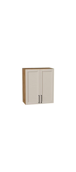 Шкаф верхний с 2-мя дверцами Сканди, цвет: Cream Silkwood | ПЭТ, Cream Silkwood