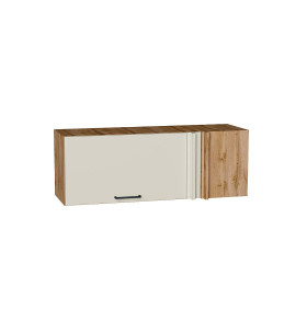 Шкаф верхний прямой угловой горизонтальный Флэт, цвет: Cashmere In 2S