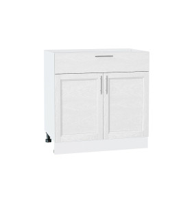 Шкаф нижний с 2-мя дверцами и ящиком Сканди, цвет: White Softwood