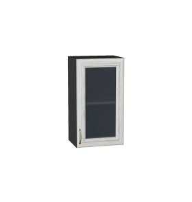 Шкаф верхний с 1-ой остекленной дверцей Шале, цвет: White Dreamline