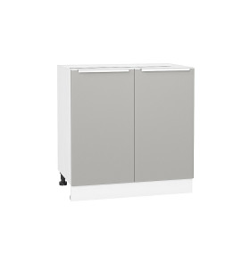 Шкаф нижний с 2-мя дверцами Фьюжн, цвет: Silky Light Grey