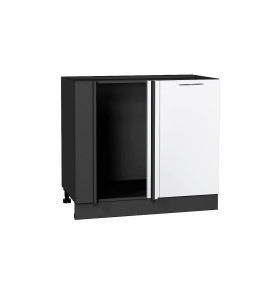 Шкаф нижний угловой Валерия-М, цвет: Белый глянец