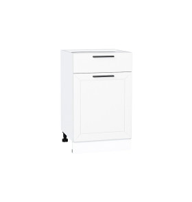 Шкаф нижний с 1-ой дверцей и ящиком Глетчер, цвет: Айленд Силк