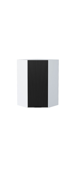 Шкаф верхний угловой Евро Лайн, цвет: Антрацит | Пленка ПВХ., Антрацит