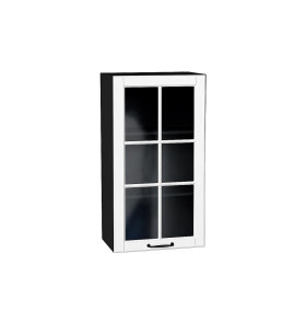 Шкаф верхний с 1-ой остекленной дверцей Дублин, цвет: Special White