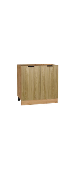 Шкаф нижний с 2-мя дверцами Евро Лайн, цвет: Дуб песочный | Пленка ПВХ., Дуб песочный