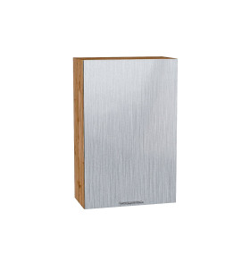 Шкаф верхний с 1-ой дверцей Валерия-М, цвет: Серый металлик дождь светлый
