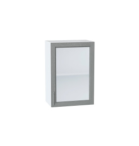 Шкаф верхний с 1-ой остекленной дверцей Сканди, цвет: Grey Softwood