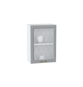 Шкаф верхний с 1-ой остекленной дверцей Ницца, цвет: Графит