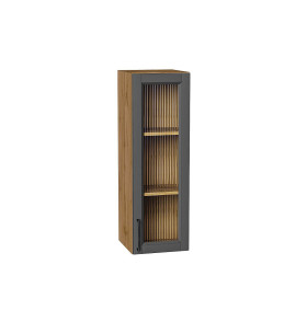 Шкаф верхний с 1-ой остекленной дверцей Сканди, цвет: Stormy Silkwood