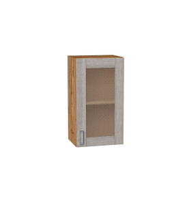 Шкаф верхний с 1-ой остекленной дверцей Лофт, цвет: Cappuccino Veralinga