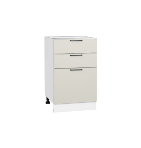 Шкаф нижний с 3-мя ящиками Флэт, цвет: Cashmere In 2S