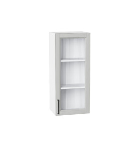 Шкаф верхний с 1-ой остекленной дверцей Сканди, цвет: Grey Silkwood